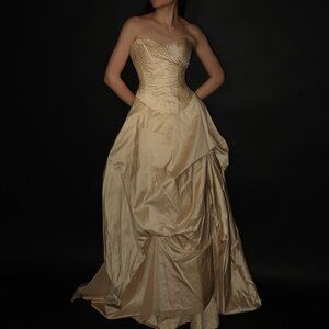 Brand New US 2-4 Beaded Sweetheart Corset Two-Piece Evening Gown